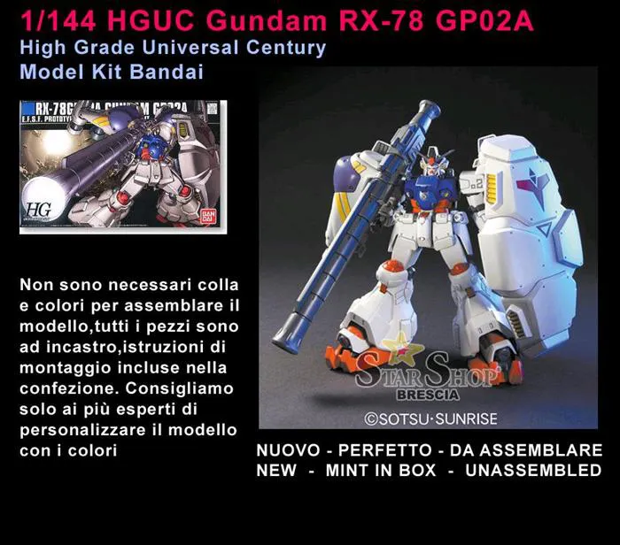 GUNDAM - 1/144 RX-78GP02A Model Kit HGUC # 066