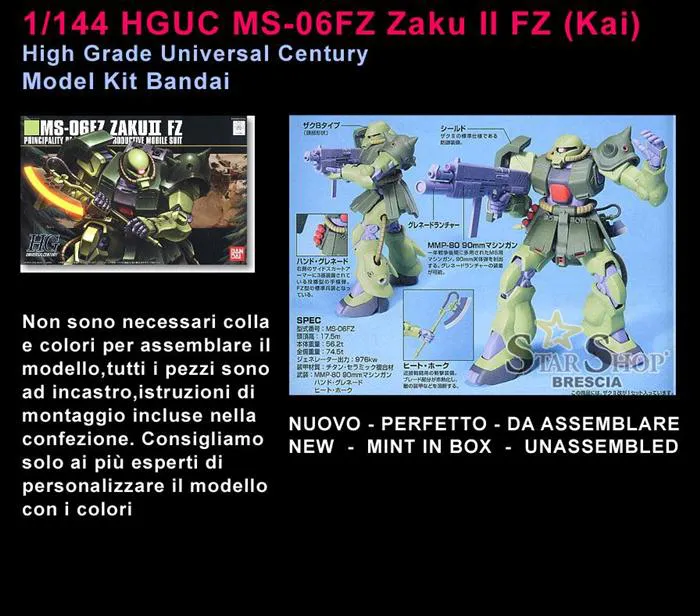 GUNDAM - 1/144 MS-06FZ Zaku II FZ Kai Model Kit HGUC # 087