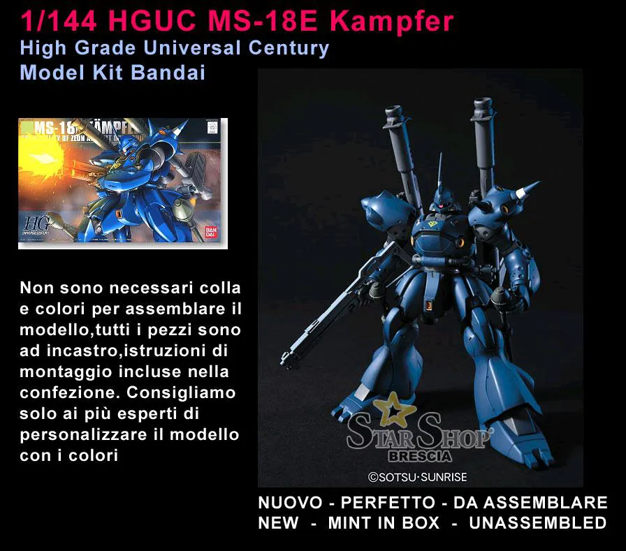 GUNDAM - 1/144 MS-18E Kampfer Model Kit HGUC # 089