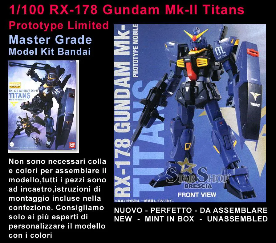 GUNDAM - 1/100 RX-178 Mk-II Titans Prototype Limited Master Grade Model Kit MG