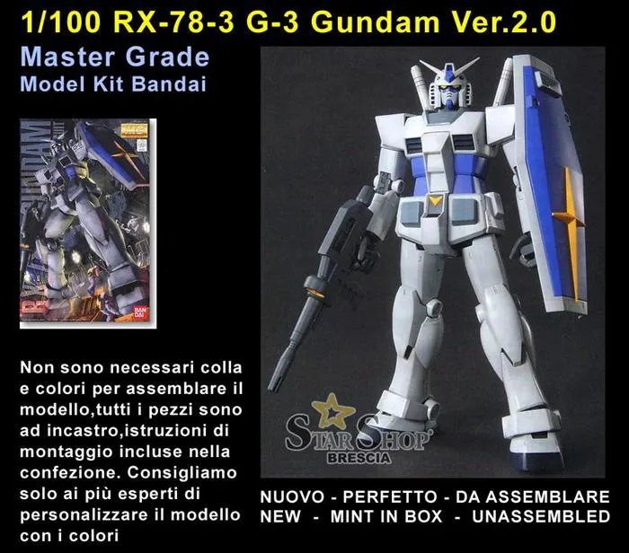 GUNDAM - 1/100 RX-78-3 G-3 Ver.2.0 Master Grade Model Kit MG