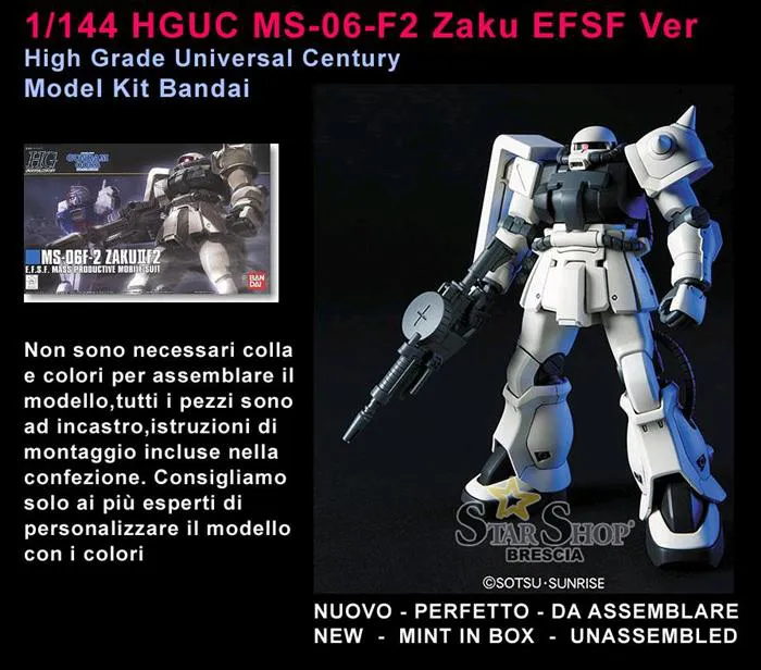 GUNDAM - 1/144 MS-06F-2 Zaku F2 EFSF Ver. Model Kit HGUC # 107
