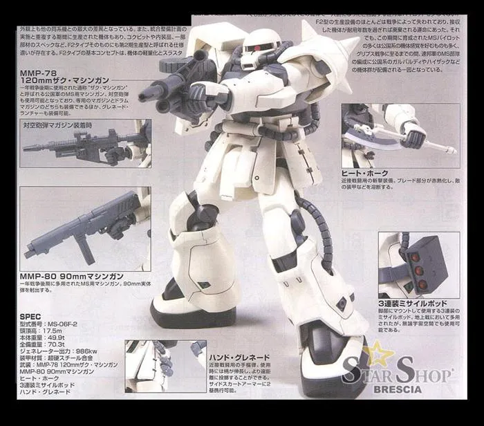 GUNDAM - 1/144 MS-06F-2 Zaku F2 EFSF Ver. Model Kit HGUC # 107