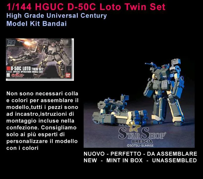 GUNDAM - 1/144 D-50C Loto Twin Set Model Kit HGUC # 106