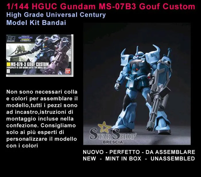GUNDAM - 1/144 MS-07B-3 Gouf Custom Model Kit HGUC # 117