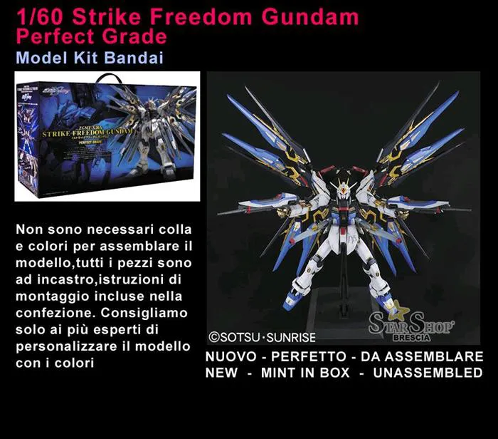 GUNDAM - 1/60 Gundam Strike Freedom Perfect Grade Model Kit PG