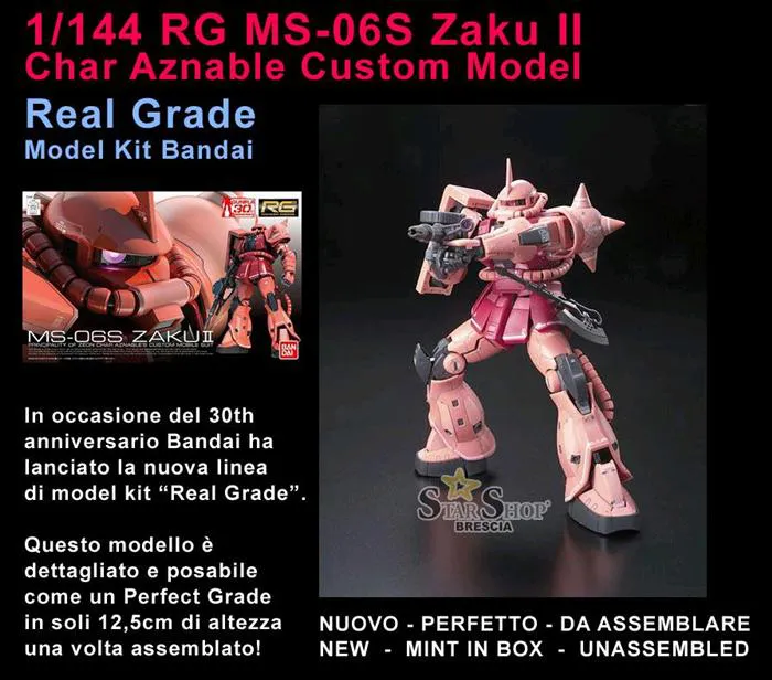 GUNDAM - 1/144 MS-06S Char's Zaku II Real Grade Model Kit RG # 02