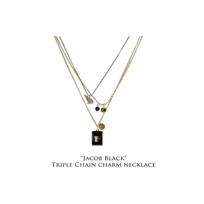 TWILIGHT SAGA - New Moon - Jacob Black Triple Chain Charm Necklace