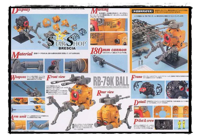 GUNDAM - 1/100 RB-79K Ball The 08MS Ver. Master Grade Model Kit MG
