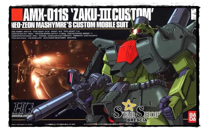 GUNDAM - 1/144 AMX-011 Zaku III Custom Model Kit HGUC # 003