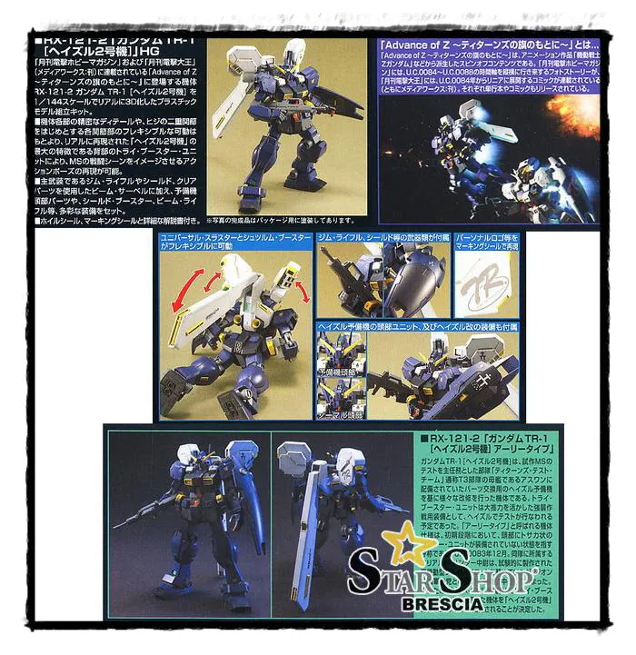 GUNDAM - 1/144 RX-121-2 TR-1 Hazel-II Model Kit HGUC # 069