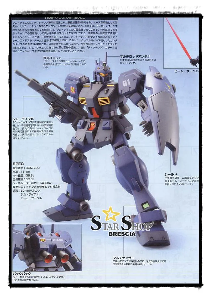 GUNDAM - 1/144 RGM-79Q GM Quel Model Kit HGUC # 074