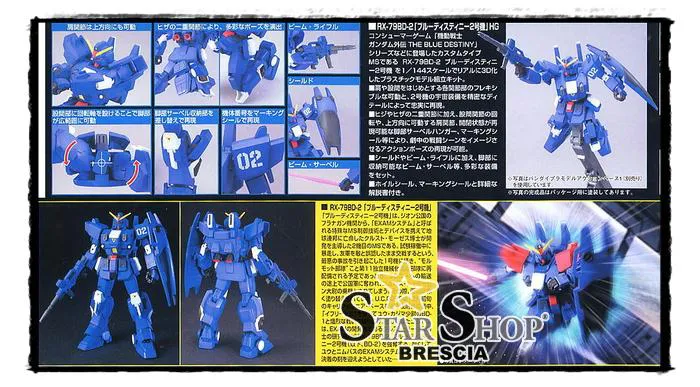GUNDAM - 1/144 RX-79BD-2 Blue Destiny Unit 2 Model Kit HGUC # 077