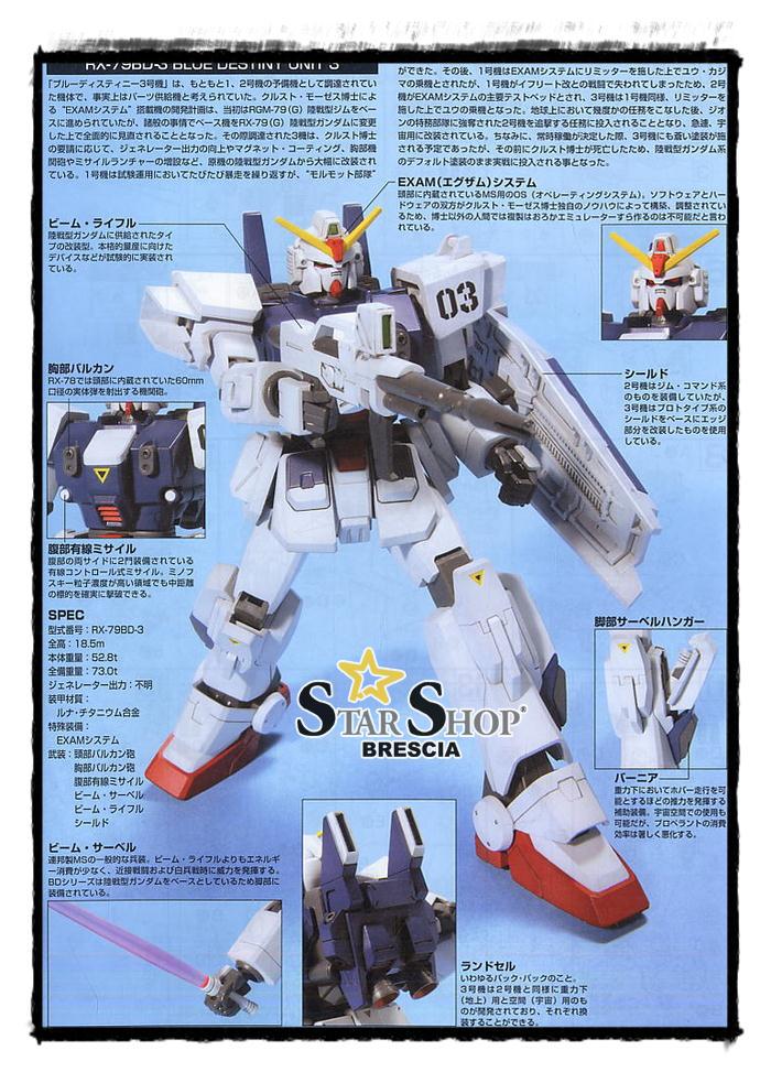 GUNDAM - 1/144 RX-79BD-3 Blue Destiny Unit 3 Model Kit HGUC # 082
