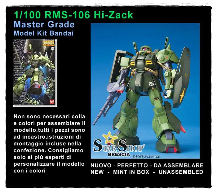 GUNDAM - 1/100 RMS-106 Hi-Zack Master Grade Model Kit MG