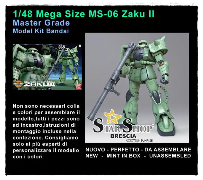 GUNDAM - 1/48 MS-06 Zaku II - Megasize Model Kit