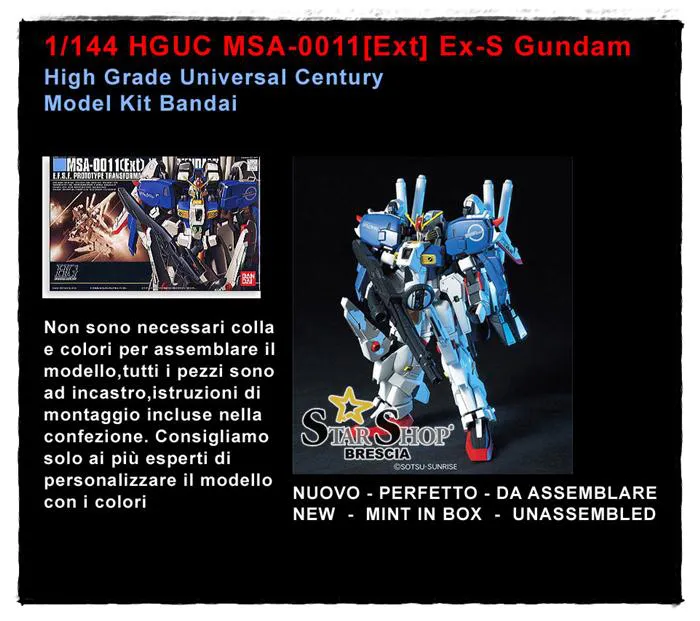 GUNDAM - 1/144 MSA-0011 Ext Ex-S Gundam Model Kit HGUC # 029