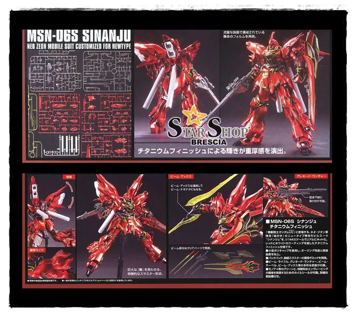 GUNDAM - 1/144 MSN-06S Sinanju Titanium Finish Model Kit HGUC