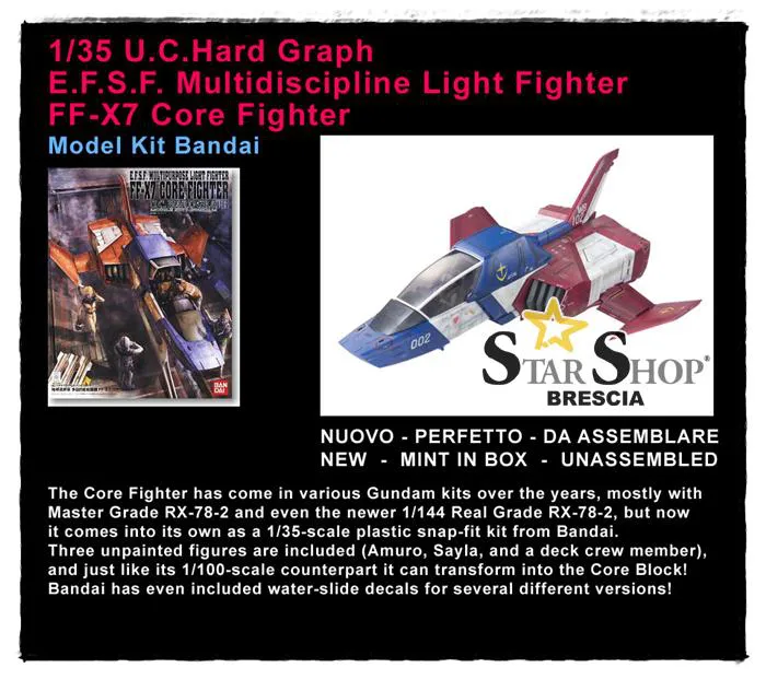 GUNDAM - E.F.S.F. Multidiscipline Light Fighter FF-X7 Core Fighter 1/35 Model Kit U.C. Hard Graph