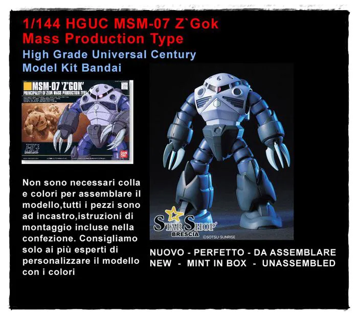 GUNDAM - 1/144 MSM-07 Z`Gok Mass Production Type Model Kit HGUC # 006