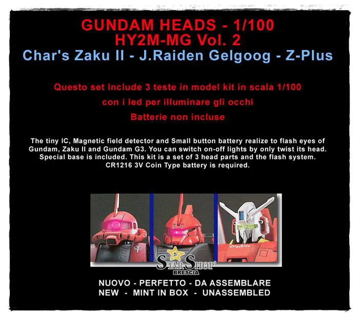 GUNDAM HEADS - 1/100 HY2M-MG Vol. 02 Char's Zaku II - J.Raiden Gelgoog - Z-Plus
