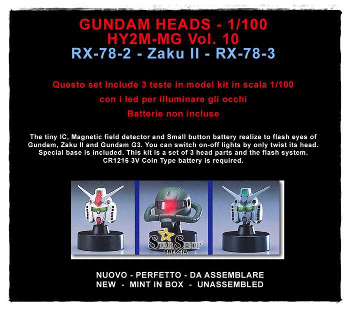 GUNDAM HEADS - 1/100 HY2M-MG Vol. 10 RX-78-2 - Zaku II - RX-78-3