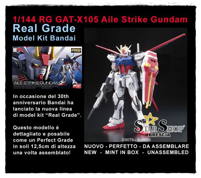 GUNDAM - 1/144 GAT-X105 Aile Strike Real Grade Model Kit RG # 03