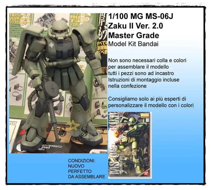 GUNDAM - 1/100 MS-06J Zaku II Ver 2.0 Master Grade Model Kit MG