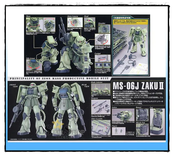 GUNDAM - 1/100 MS-06J Zaku II Ver 2.0 Master Grade Model Kit MG