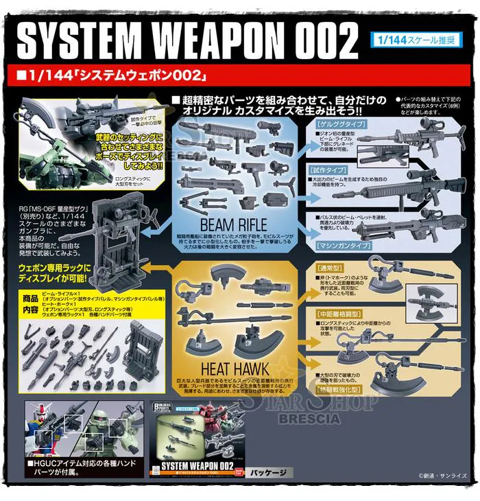 GUNDAM BUILDERS PARTS - 1/144 System Weapon 002 Model Kit