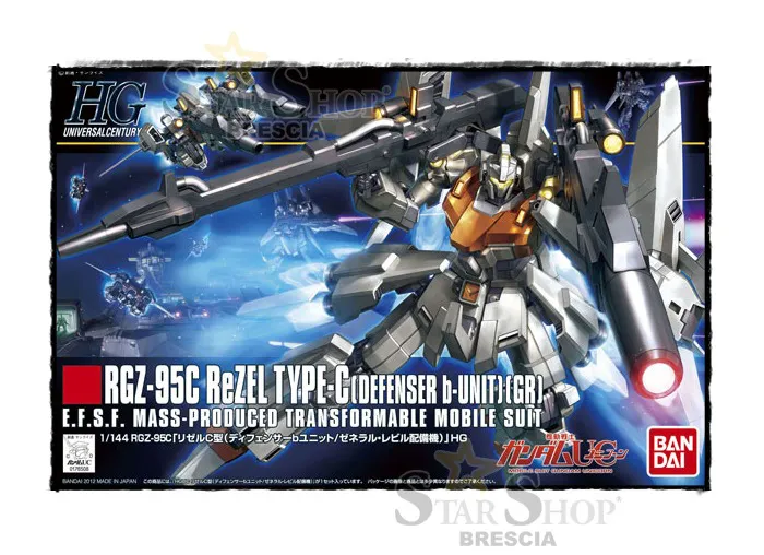 GUNDAM - 1/144 RGZ-95C ReZEL Type-C Defenser B Unit GR Model Kit HGUC # 142