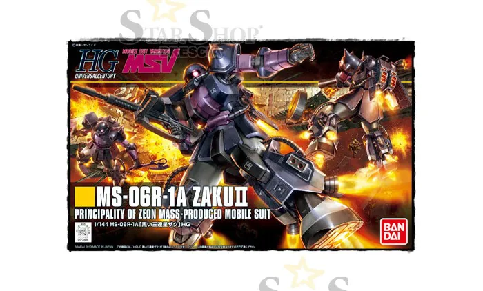 GUNDAM - 1/144 MS-06R-1A Black Tri-Stars Zaku II Model Kit HGUC # 151