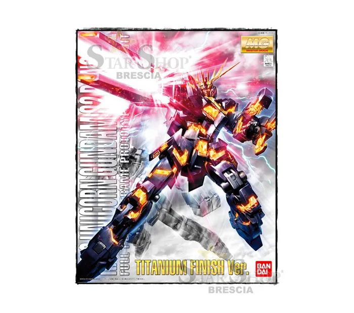 GUNDAM - 1/100 RX-0 Unicorn 02 Banshee Titanium Finish Master Grade Model Kit MG