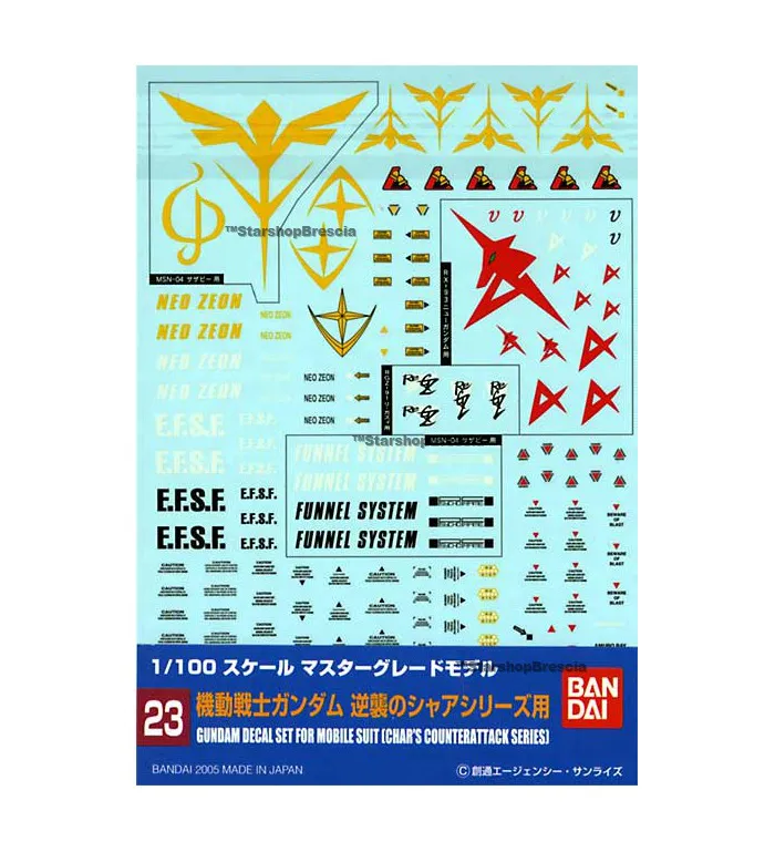 GUNDAM - 1/100 GD-23 Char's Counter Attack MG Series Decals