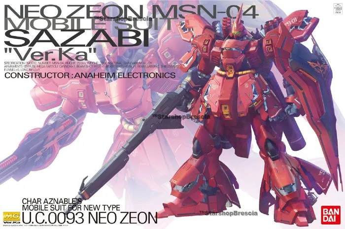 GUNDAM - 1/100 MSN-04 Sazabi Ver. Ka Master Grade Model Kit MG