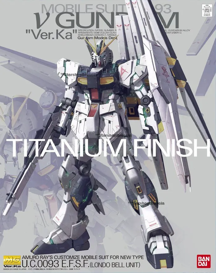 GUNDAM - 1/100 RX-93 Nu Ver. Ka Titanium Finish Master Grade Model Kit MG