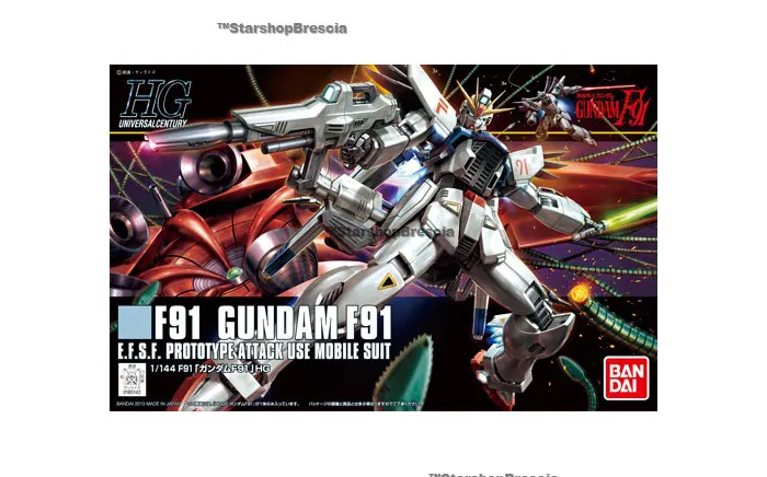 GUNDAM - 1/144 F91 E.F.S.F. Prototype Attack Use Model Kit HGUC # 167