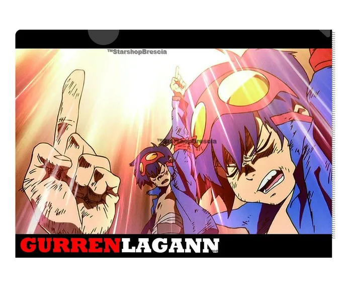 GURREN LAGANN - Clear files & sticker Set D - Ichiban Kuji