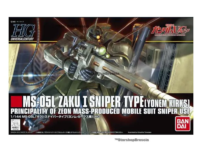 GUNDAM - 1/144 MS-05L Zaku I Sniper Type Yonem Kirks Custom Model Kit HGUC # 137