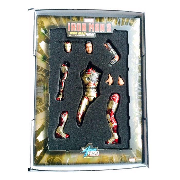 IRON MAN 3 - Mark XLII Battle Damaged 1/9 Action Hero Vignette Pre-Assembled Model Kit