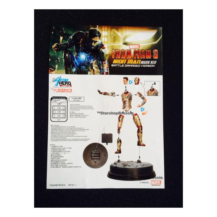 IRON MAN 3 - Mark XLII Battle Damaged 1/9 Action Hero Vignette Pre-Assembled Model Kit