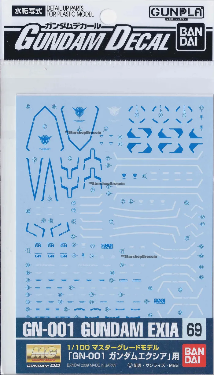GUNDAM - 1/100 GD-69 MG GN-001 Exia Decals