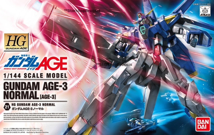 GUNDAM - 1/144 AGE-3 Normal Model Kit High Grade HG