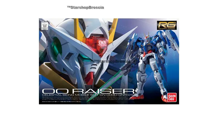 GUNDAM - 1/144 GN-0000 + GNR-010 OO Raiser Real Grade Model Kit RG # 18