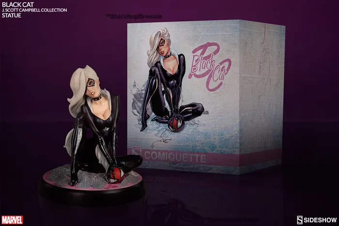 SPIDER-MAN - Black Cat by J. Scott Campbell Comiquette Polystone Statue