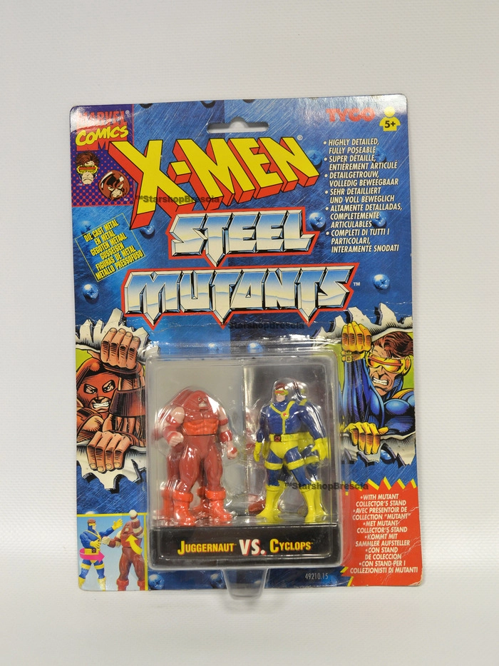 X-MEN - Steel Mutants - Juggernaut vs Cyclops Die Cast Action Figures