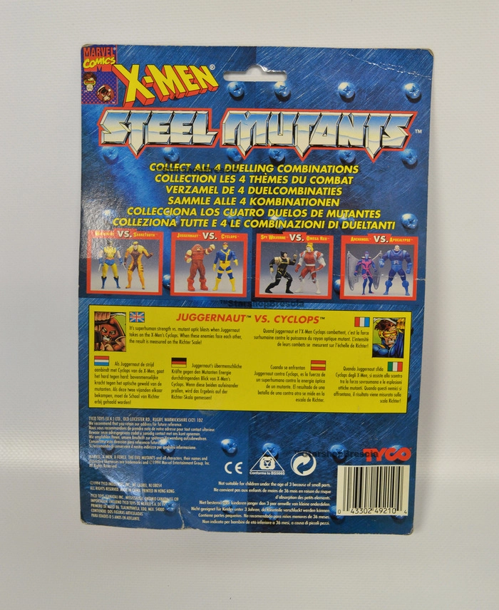 X-MEN - Steel Mutants - Juggernaut vs Cyclops Die Cast Action Figures