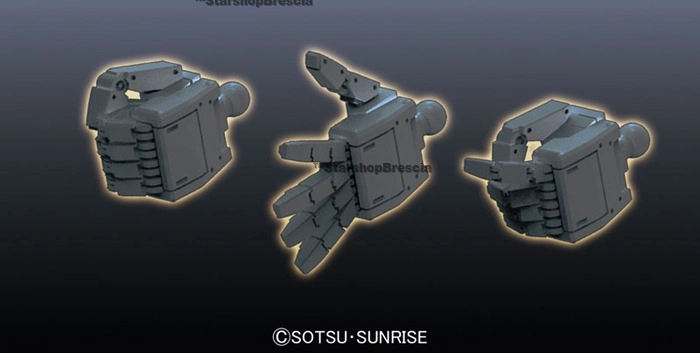 GUNDAM BUILDERS PARTS - 1/144 MS Hand 01 EFSF Dark Gray Model Kit