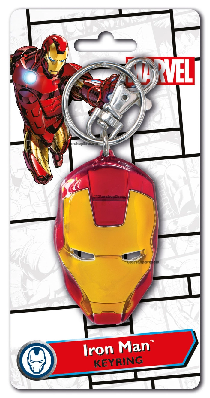 IRON MAN - Iron Man Face Color Pewter Key Ring