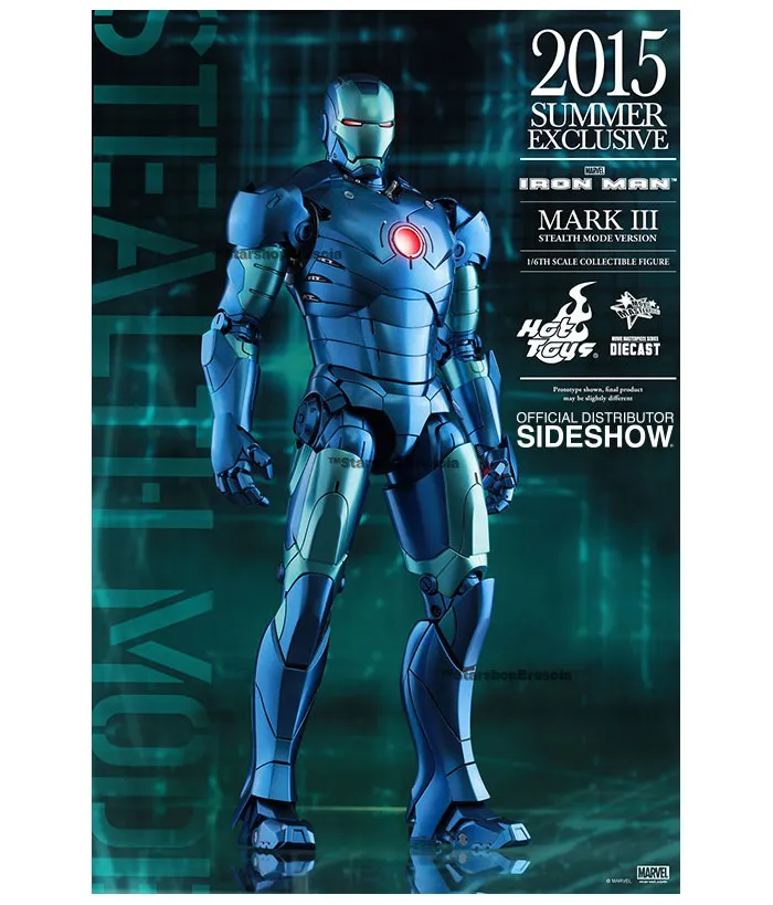 IRON MAN - Mark III Stealth Mode Ver. 1/6 Action Figure 12" Diecast Summer Exclusive - Damaged Brown Box